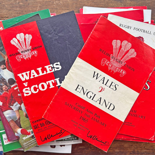 Vintage Welsh Rugby Union Programmes - Wales / Cyrmu (Preloved)
