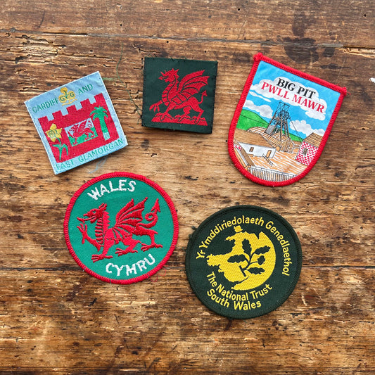 Vintage Sew on Patches - Welsh Theme (Preloved)