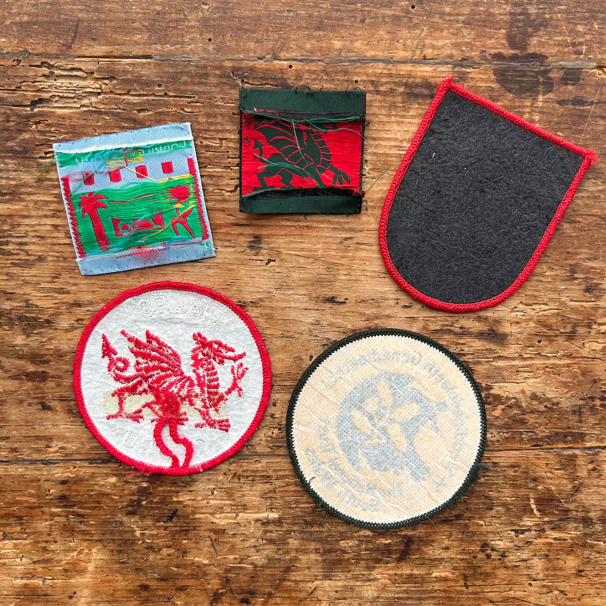 Vintage Sew on Patches - Welsh Theme (Preloved)
