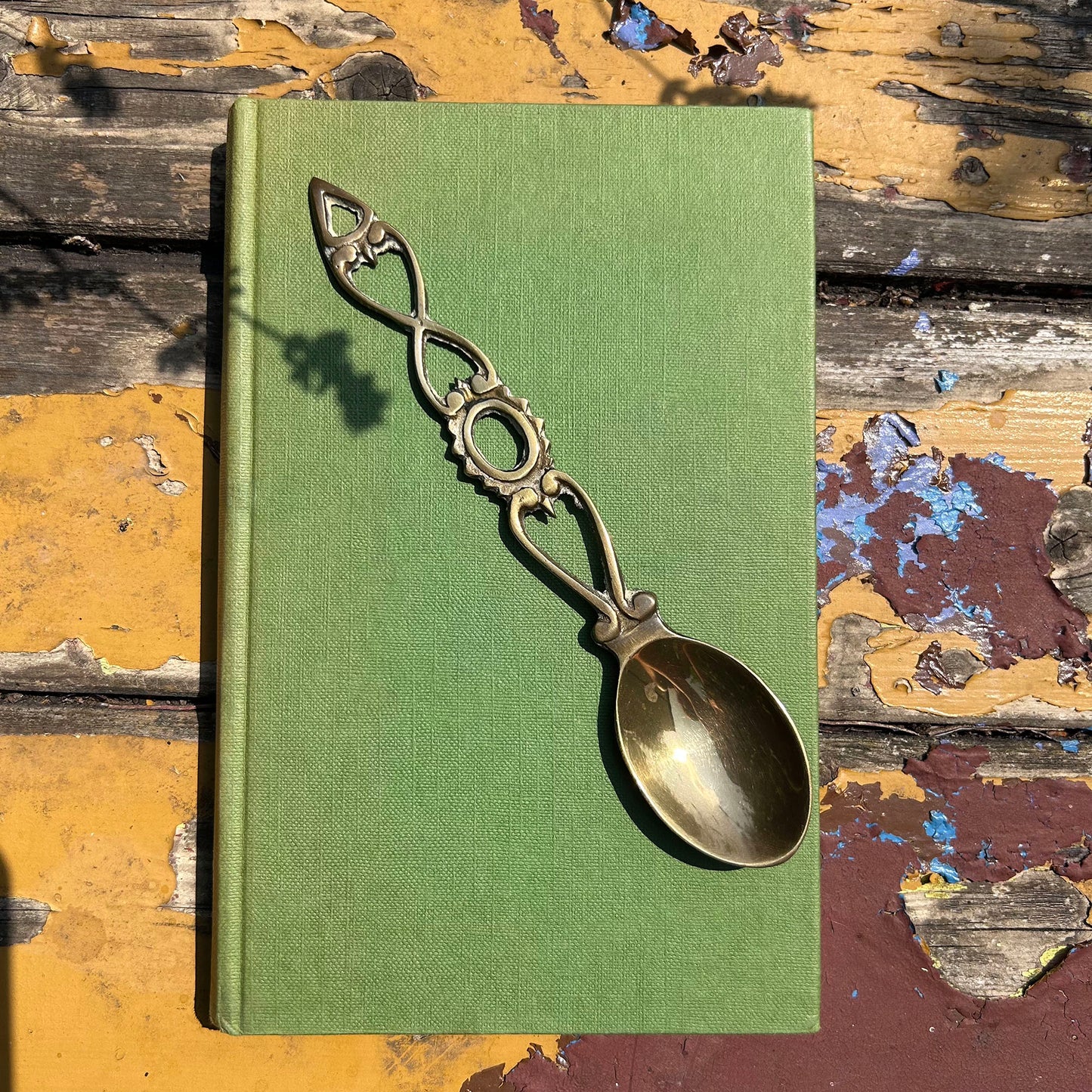 Vintage Welsh Love Spoon - Solid Brass - Small (Preloved)