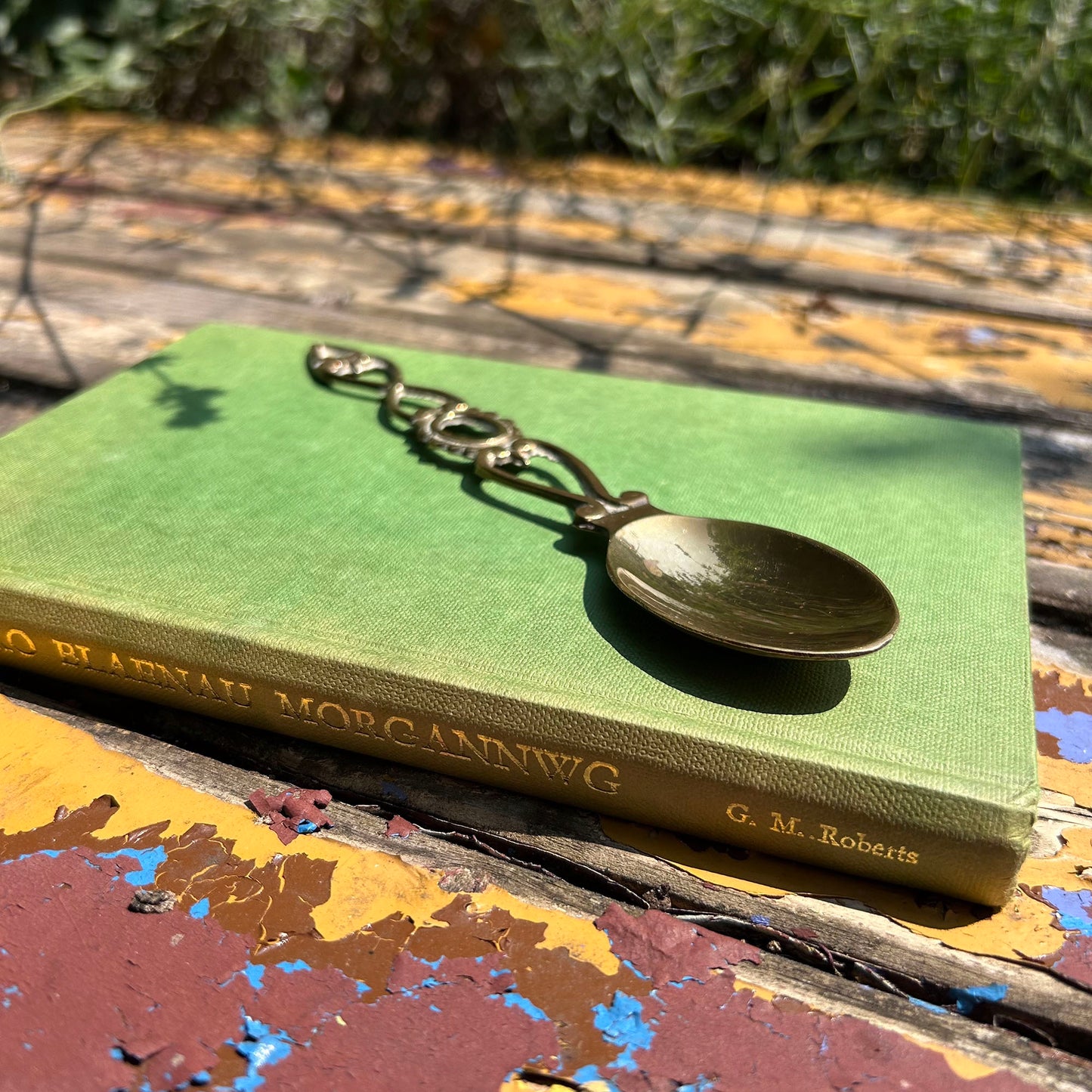 Vintage Welsh Love Spoon - Solid Brass - Small (Preloved)