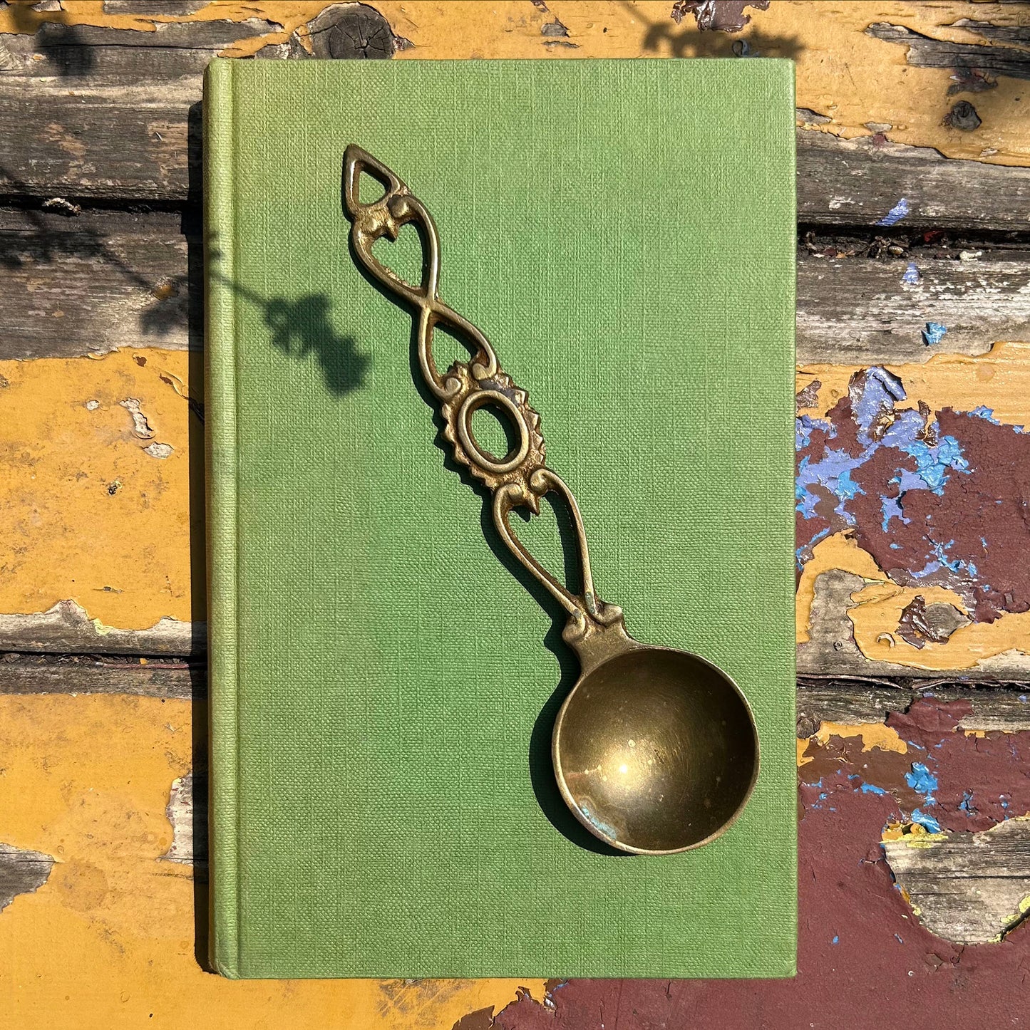 Vintage Welsh Love Spoon - Solid Brass - Small (Preloved)