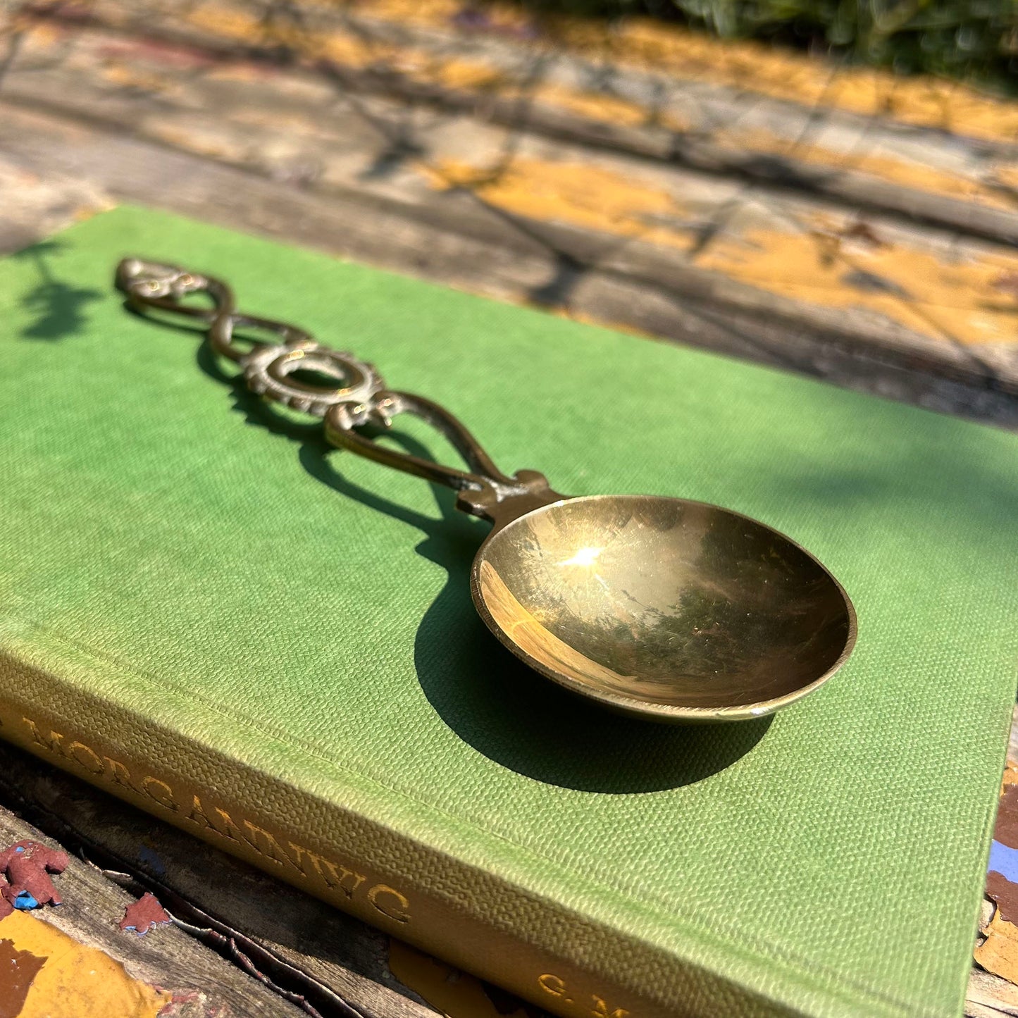 Vintage Welsh Love Spoon - Solid Brass - Small (Preloved)