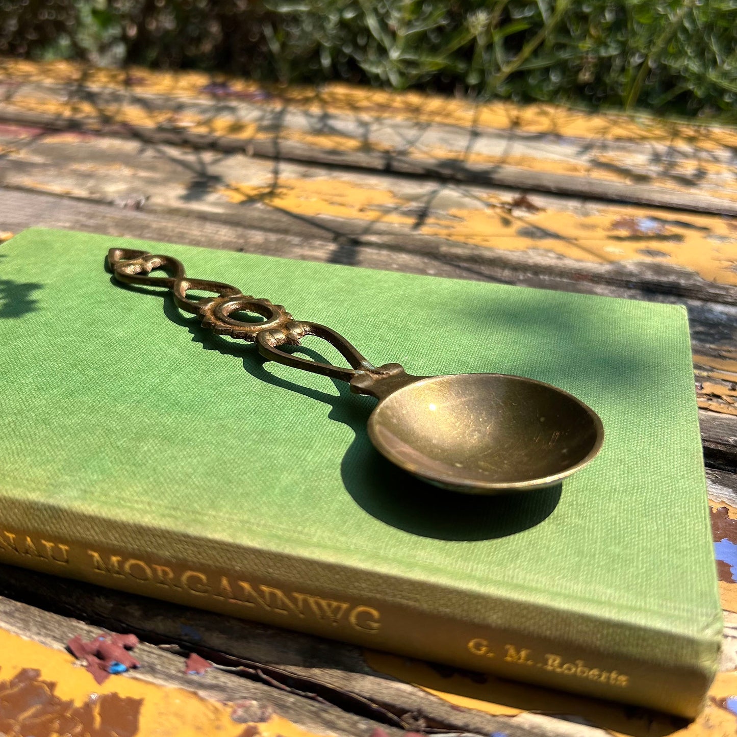 Vintage Welsh Love Spoon - Solid Brass - Small (Preloved)