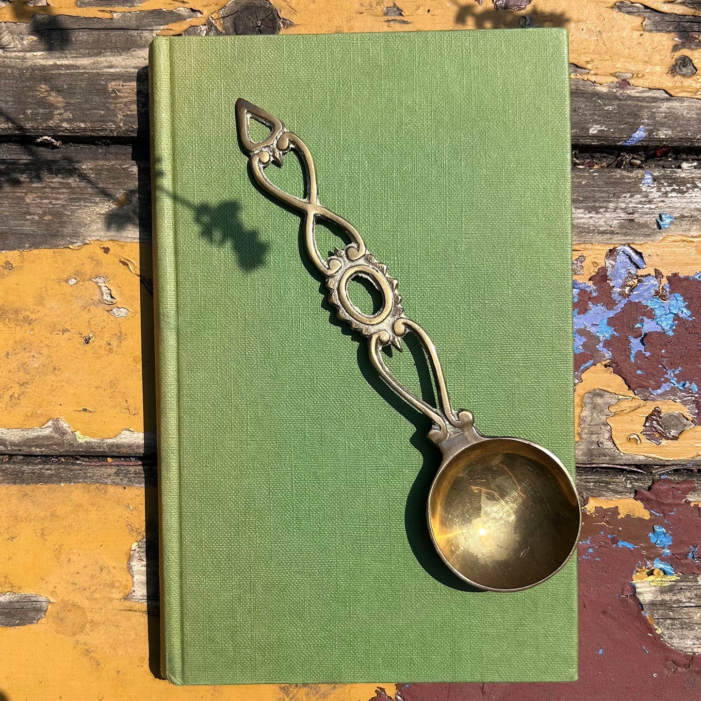 Vintage Welsh Love Spoon - Solid Brass - Small (Preloved)
