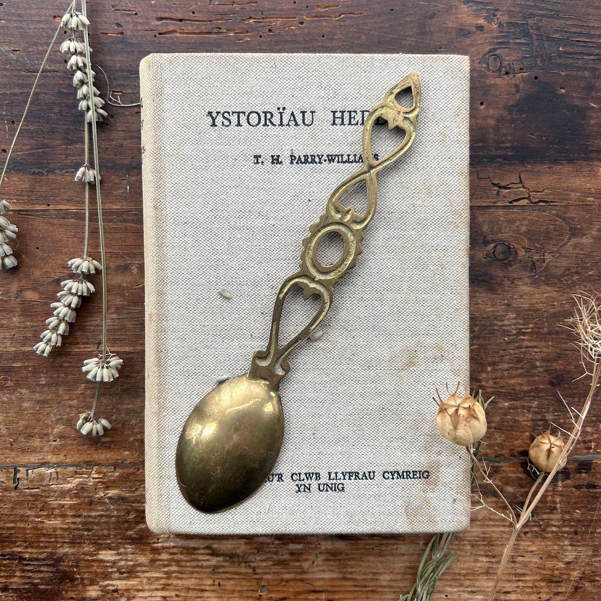 Vintage Welsh Lovespoon / Love Spoon - Solid Brass - Small (Preloved)