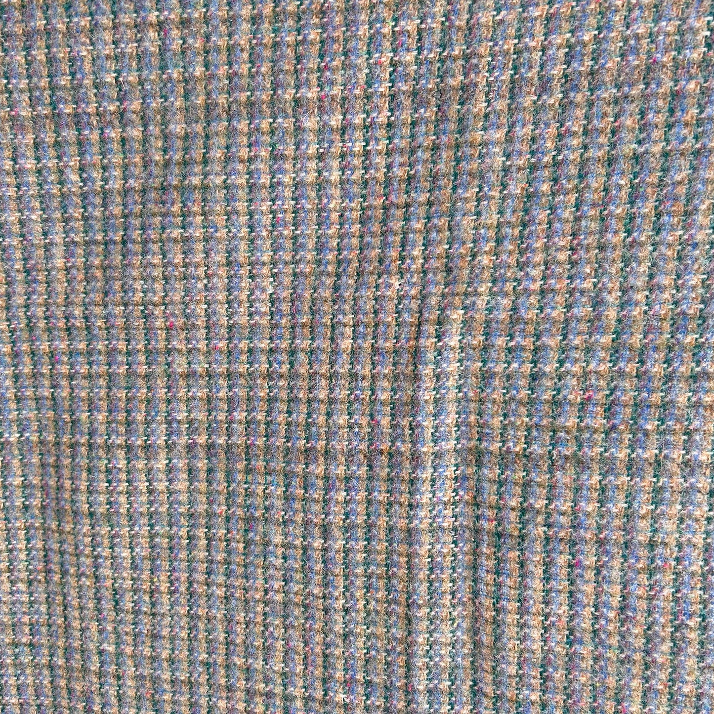 Vintage Welsh Throw / Blanket - 100% Wool - Blues (Preloved)