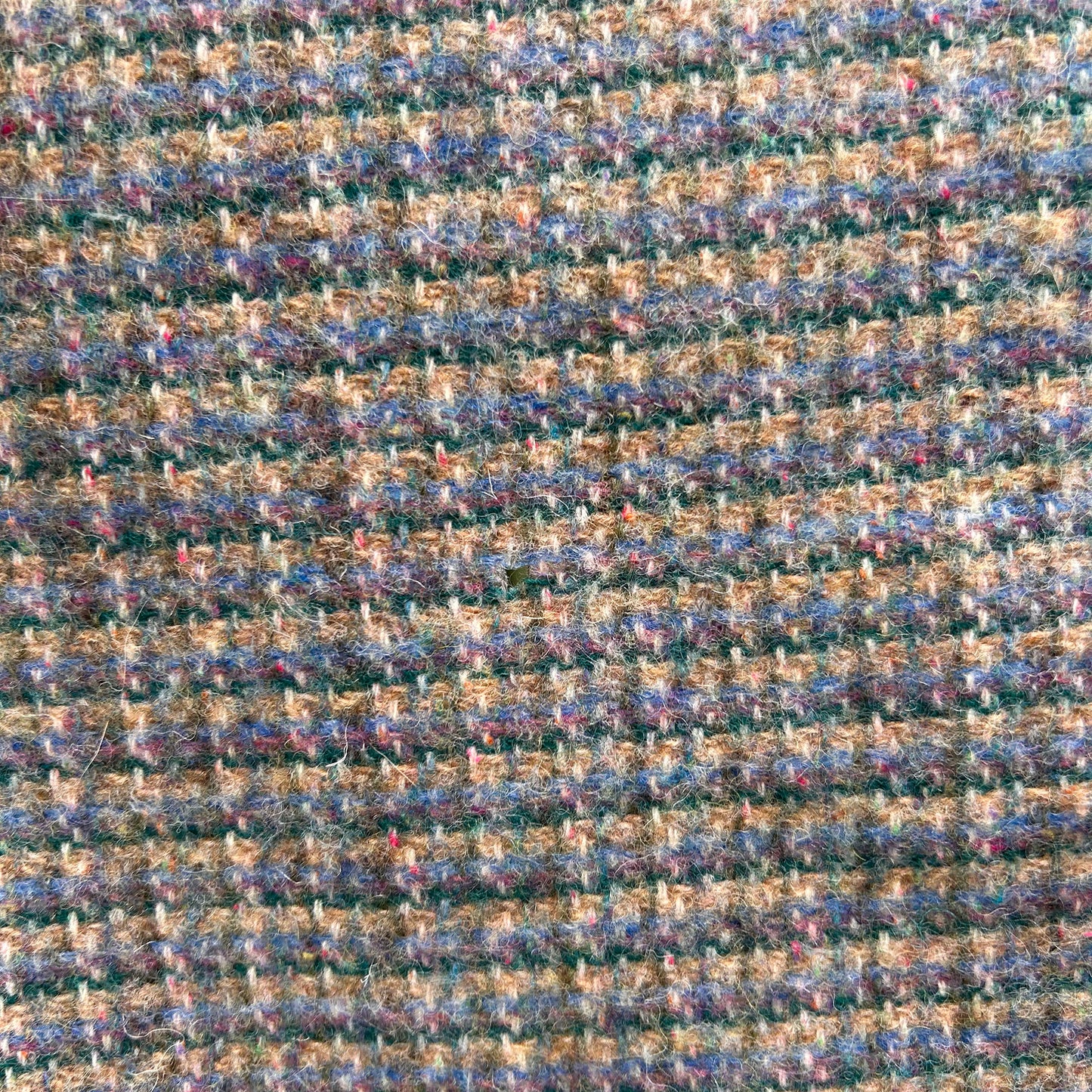 Vintage Welsh Throw / Blanket - 100% Wool - Blues (Preloved)