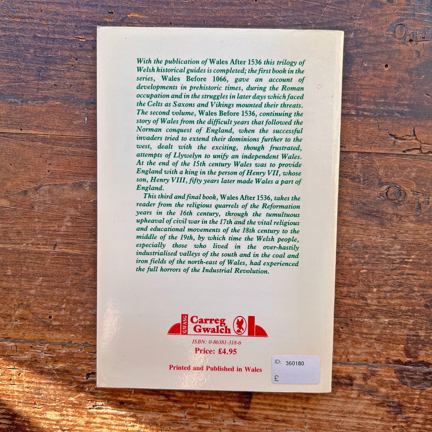 Wales After 1536 - A Guide - Donald Gregory (Preloved)