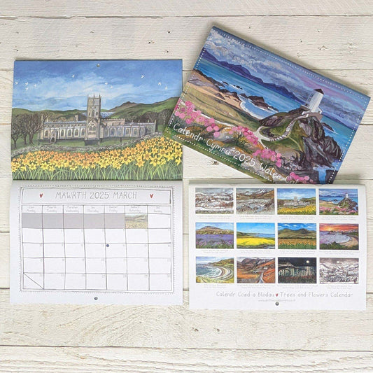 Calendar / Calendr - Wales / Cymru - Landscape - 2025