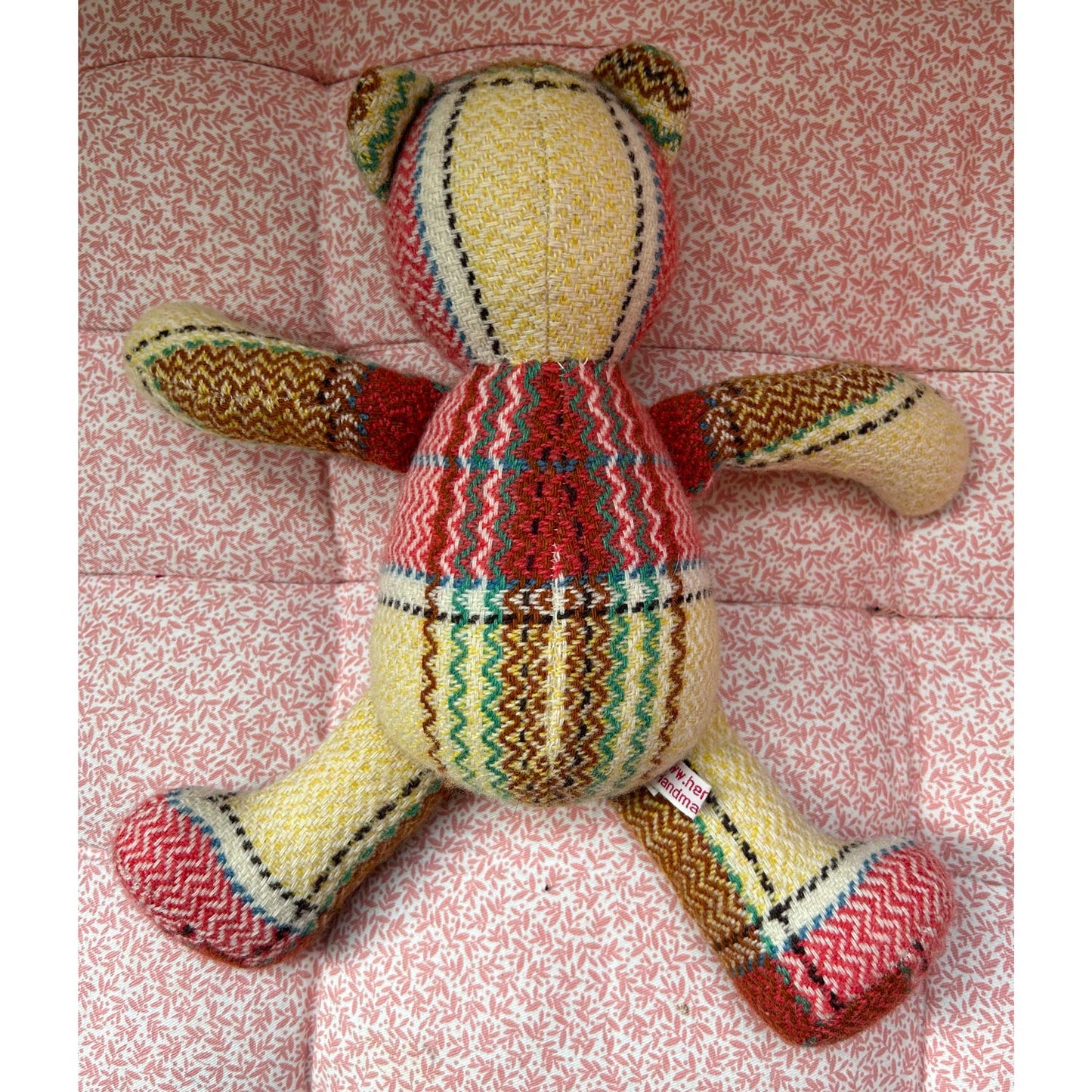 Teddy Bear - Welsh Blanket - Handmade in Wales / 2nd Hand