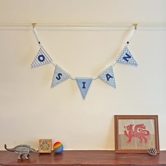 Bunting - Personalised Name - Blue