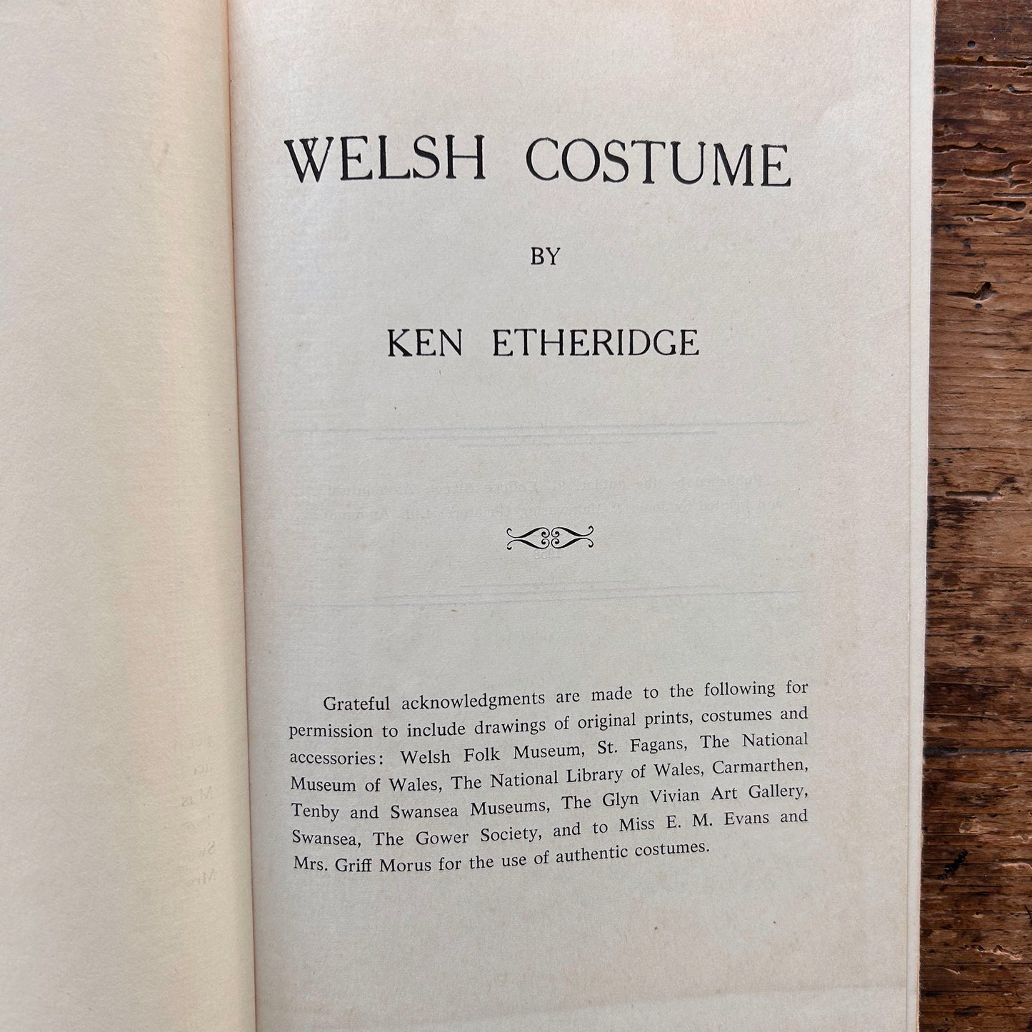 Welsh Costume - Lady and Men - Illustrated - Ken Etheridge 1958 (Preloved)
