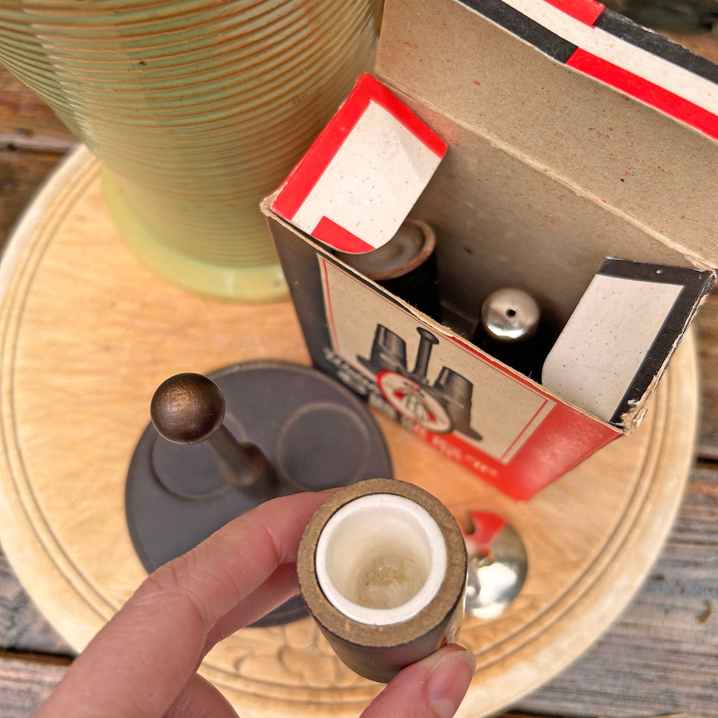 Welsh Cruet Set - Welsh Lady - Original Box - Vintage (Preloved)