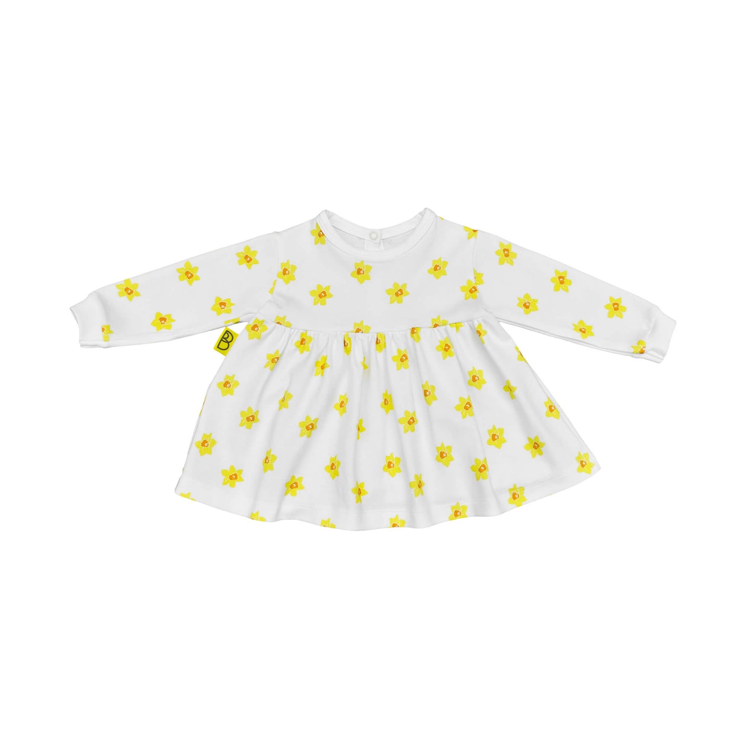 Baby / Kids Dress - Organic Cotton – Welsh Daffodils - Handmade