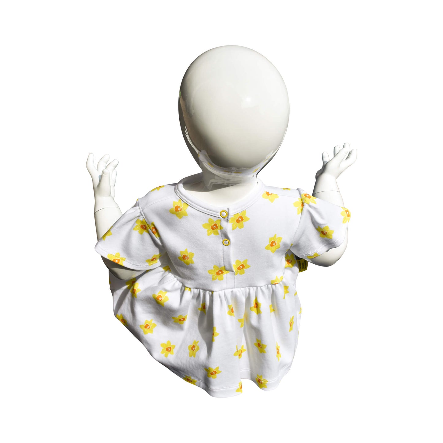 Baby / Kids Dress - Organic Cotton – Welsh Daffodils - Handmade