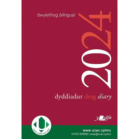 Desk Diary / Dyddiadur Desg - Bilingual - A4 - 2024