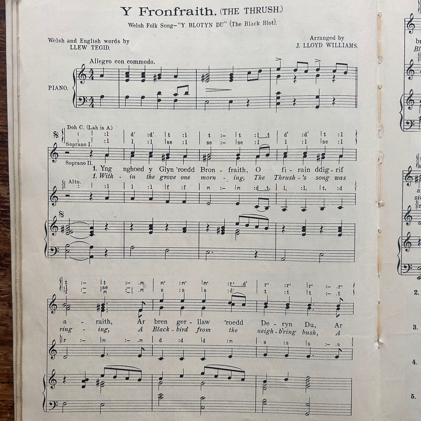 Welsh Folk Songs - J. Lloyd Williams & L.D. Jones - Part 2 (Preloved)