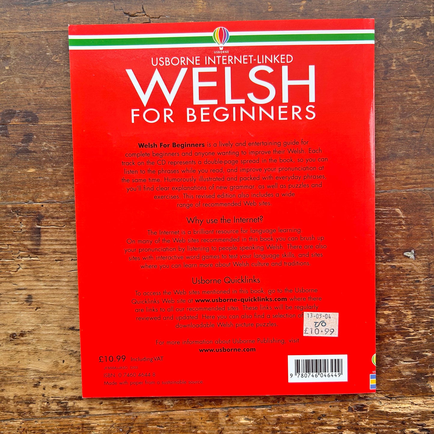 Welsh for Beginners - With CD - Usborne Internet Linked (Preloved)