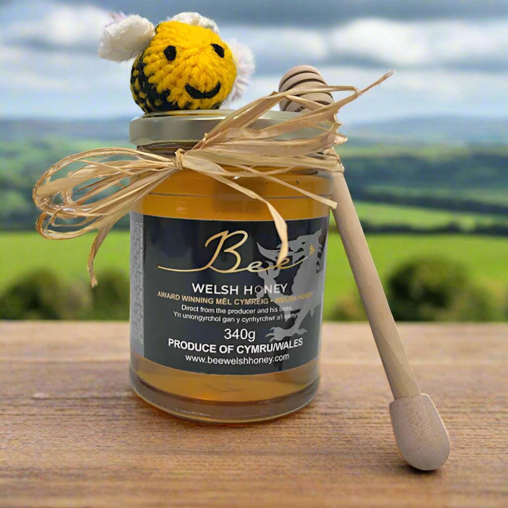 Gift Set - Welsh Honey, Dipper & Bee