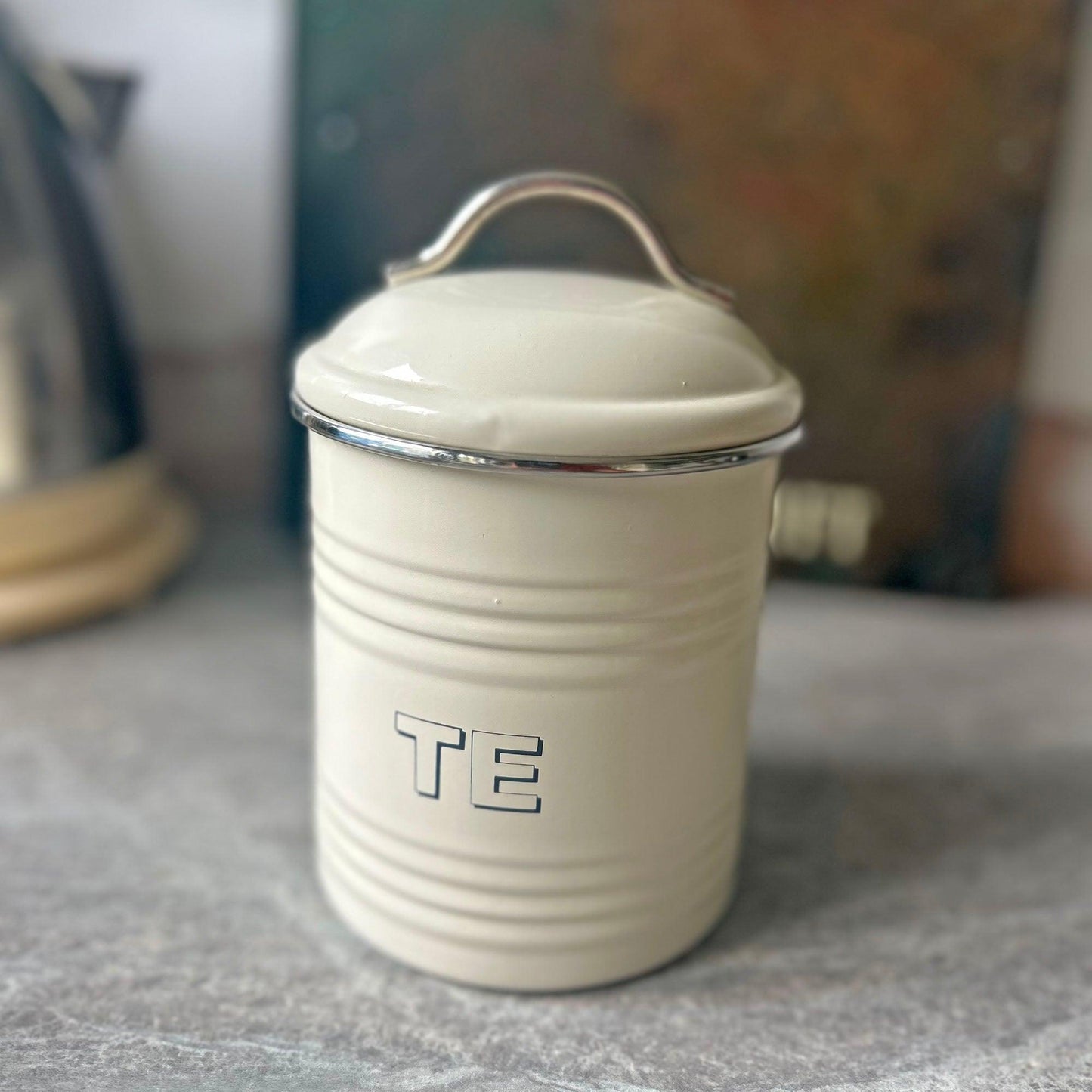 Kitchen Container Set - Coffi / Te / Siwgr Tins (Preloved)