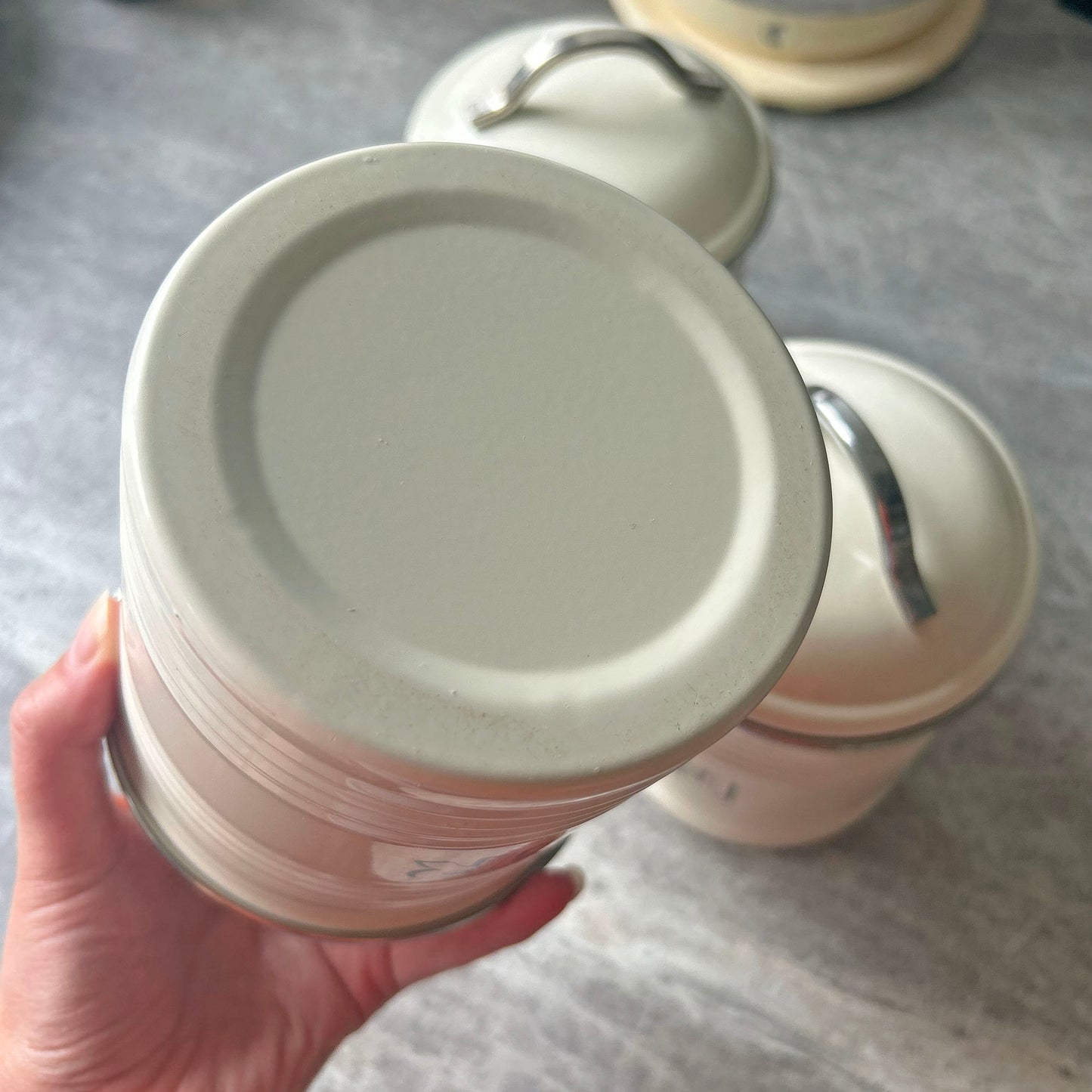 Kitchen Container Set - Coffi / Te / Siwgr Tins (Preloved)
