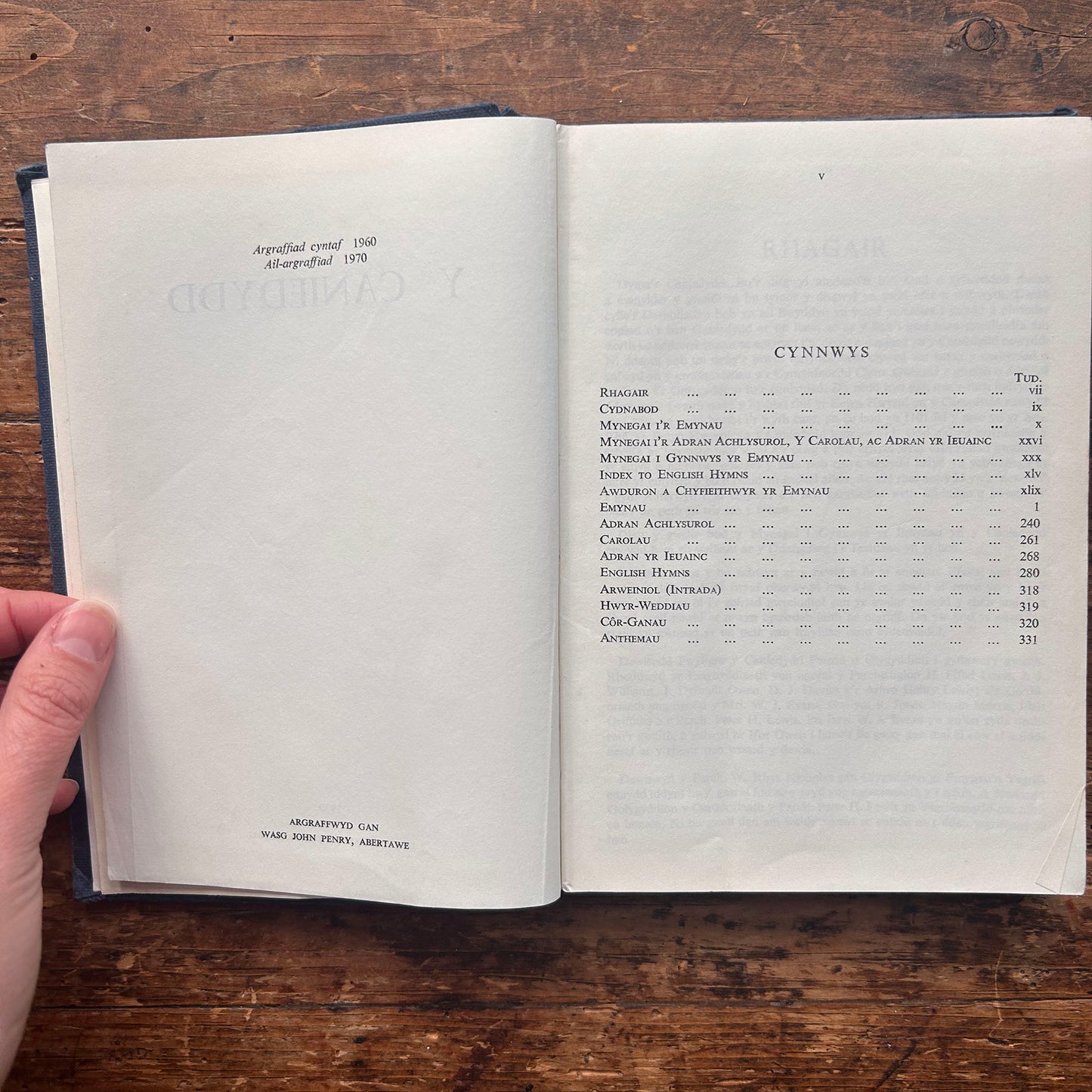Y Caniedydd - Emynau - Welsh Hymns 1970 (Preloved)