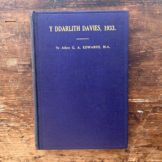 Y Ddarlith Davies, 1933 - G. A. Edwards - 1935 (Preloved)