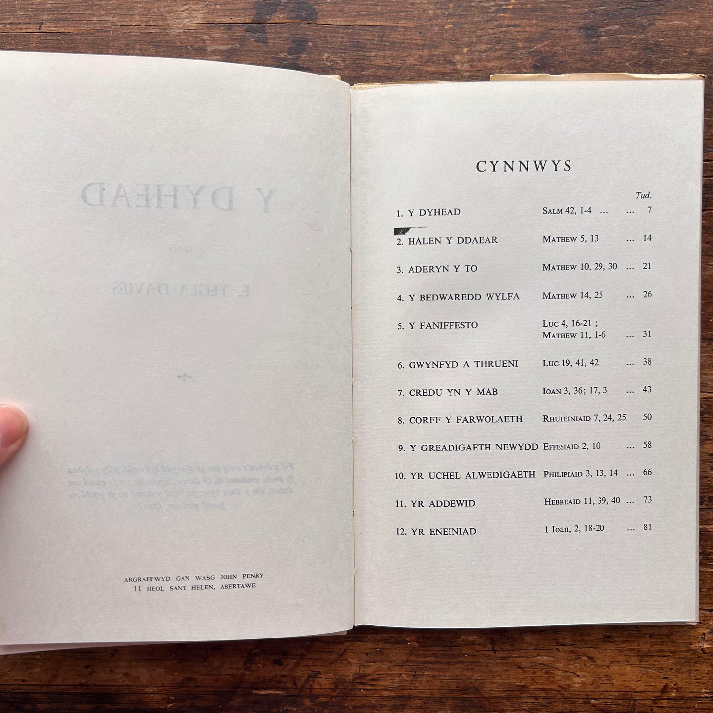 Y Dyhead - E. Tegla Davies - 1968 (Preloved)