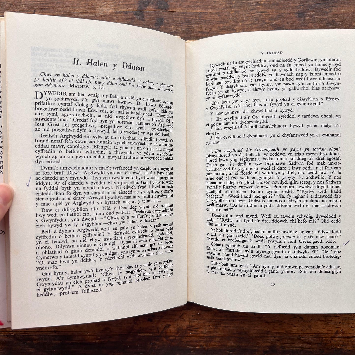 Y Dyhead - E. Tegla Davies - 1968 (Preloved)