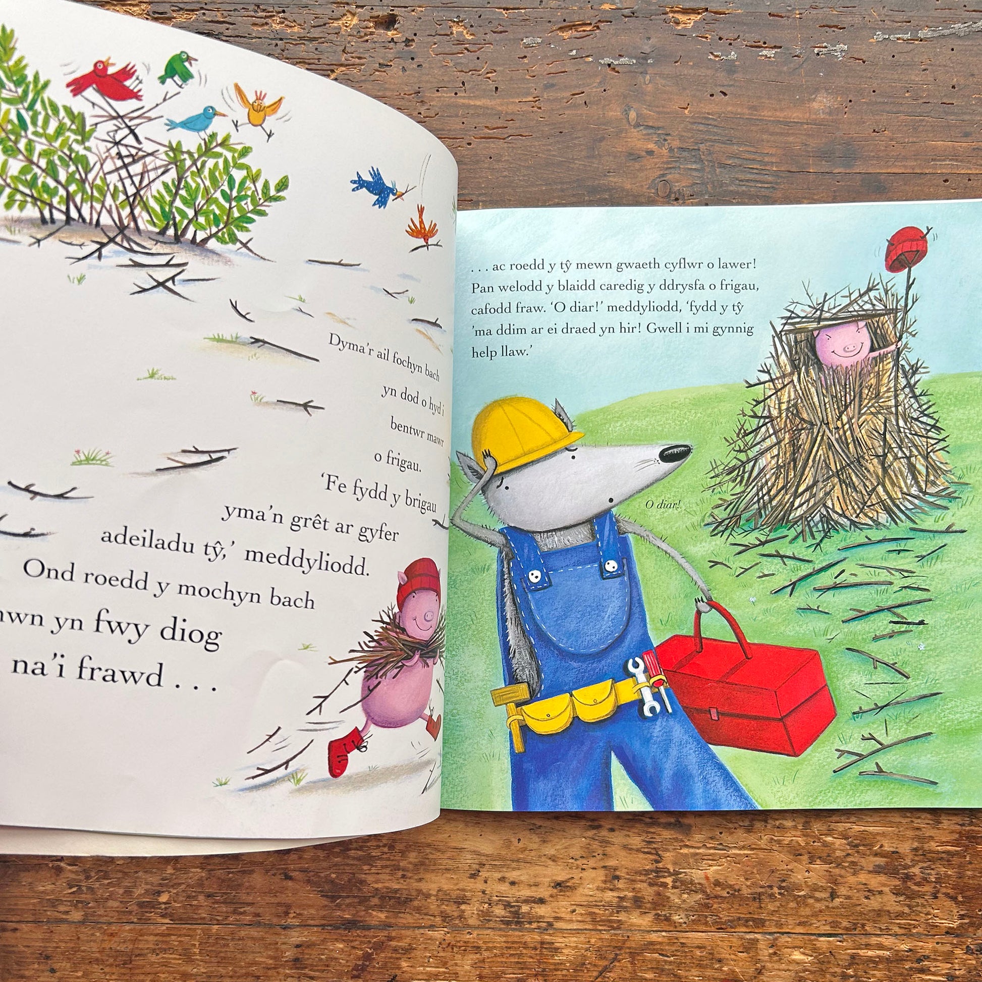 Y Tri Mochyn Bach Cas a'r Blaidd Mawr Caredig (Preloved)