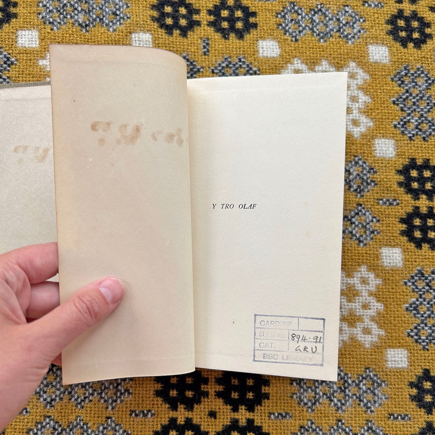 Y Tro Olaf: Ac Ysgrifau Eraill - W. J. Gruffydd - 1939 (Preloved)