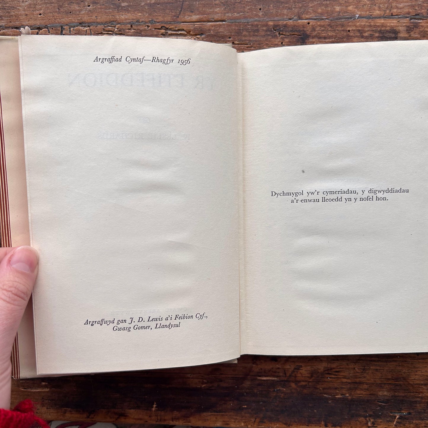 Yr Ettfeddion - Nofel Gan W. Leslie Richards - 1956 1st edition (Preloved)