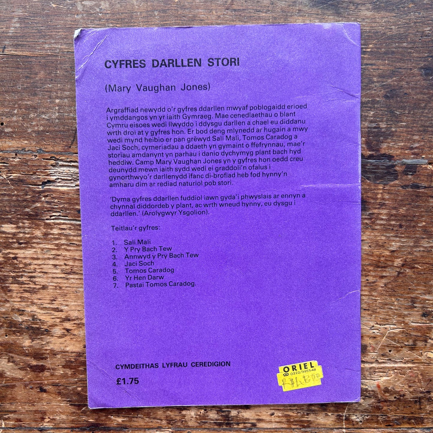 Yr Hen Darw - Mary Vaughan Jones - Stori 6 (Preloved)
