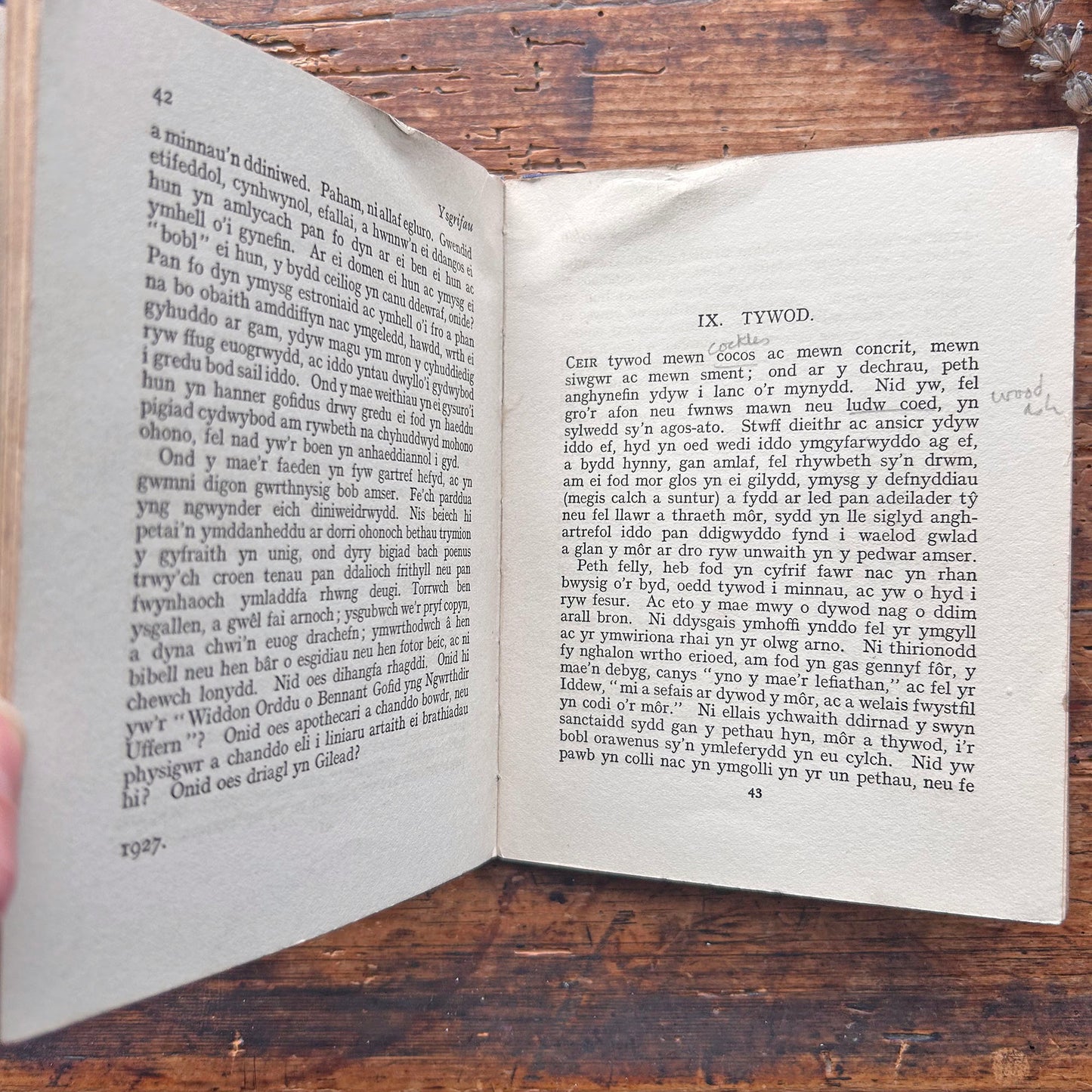 Ysgrifau - T. H. Parry Williams - 1932 (Preloved)