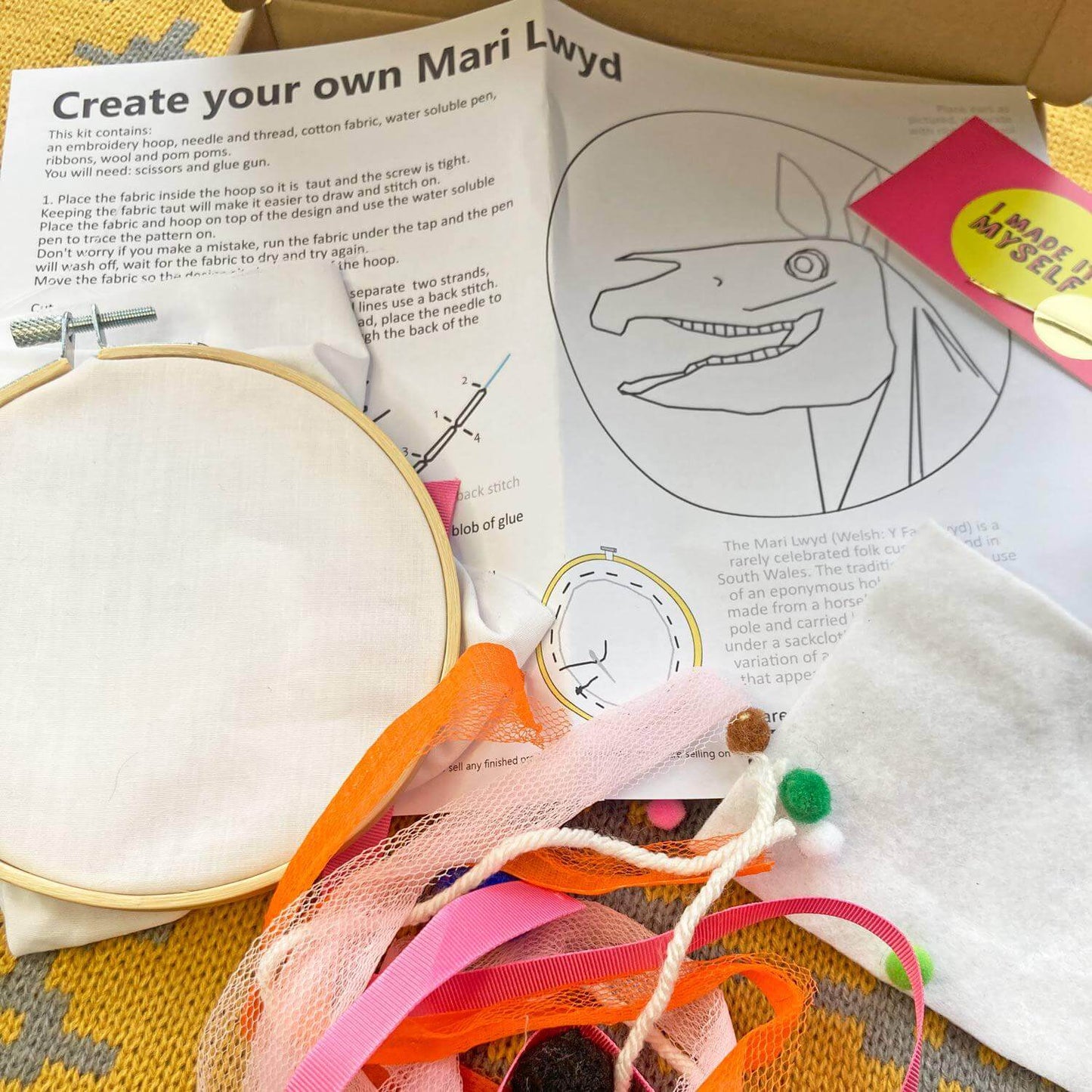 Embroidery Kit - Hoop Art - Mari Lwyd