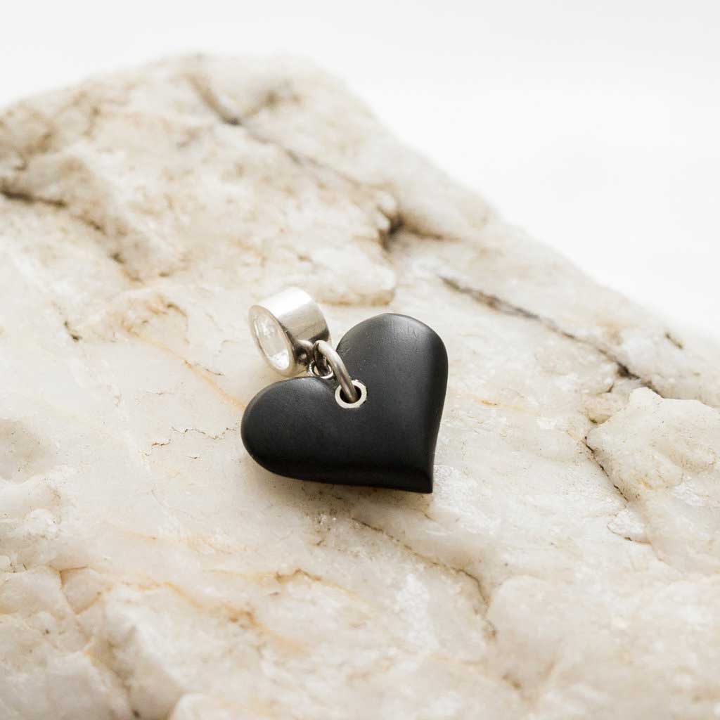 Charm - Welsh Slate - Heart-The Welsh Gift Shop