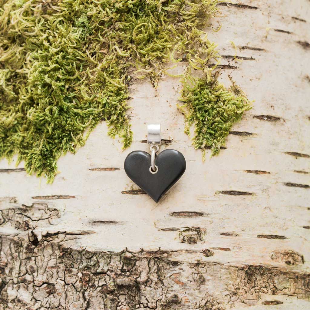 Charm - Welsh Slate - Heart-The Welsh Gift Shop