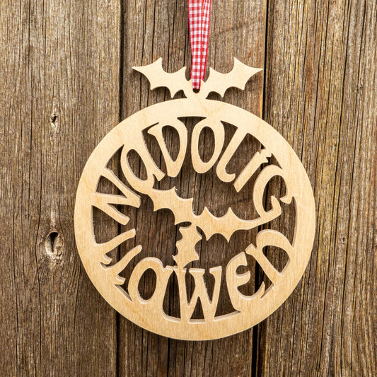 Decoration - Christmas Pudding - Nadolig Llawen / Merry Christmas