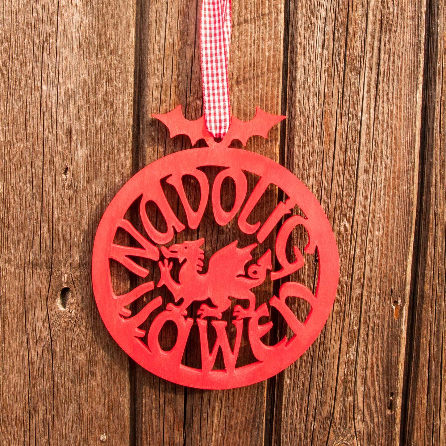 Decoration - Welsh Dragon - Nadolig Llawen / Merry Christmas