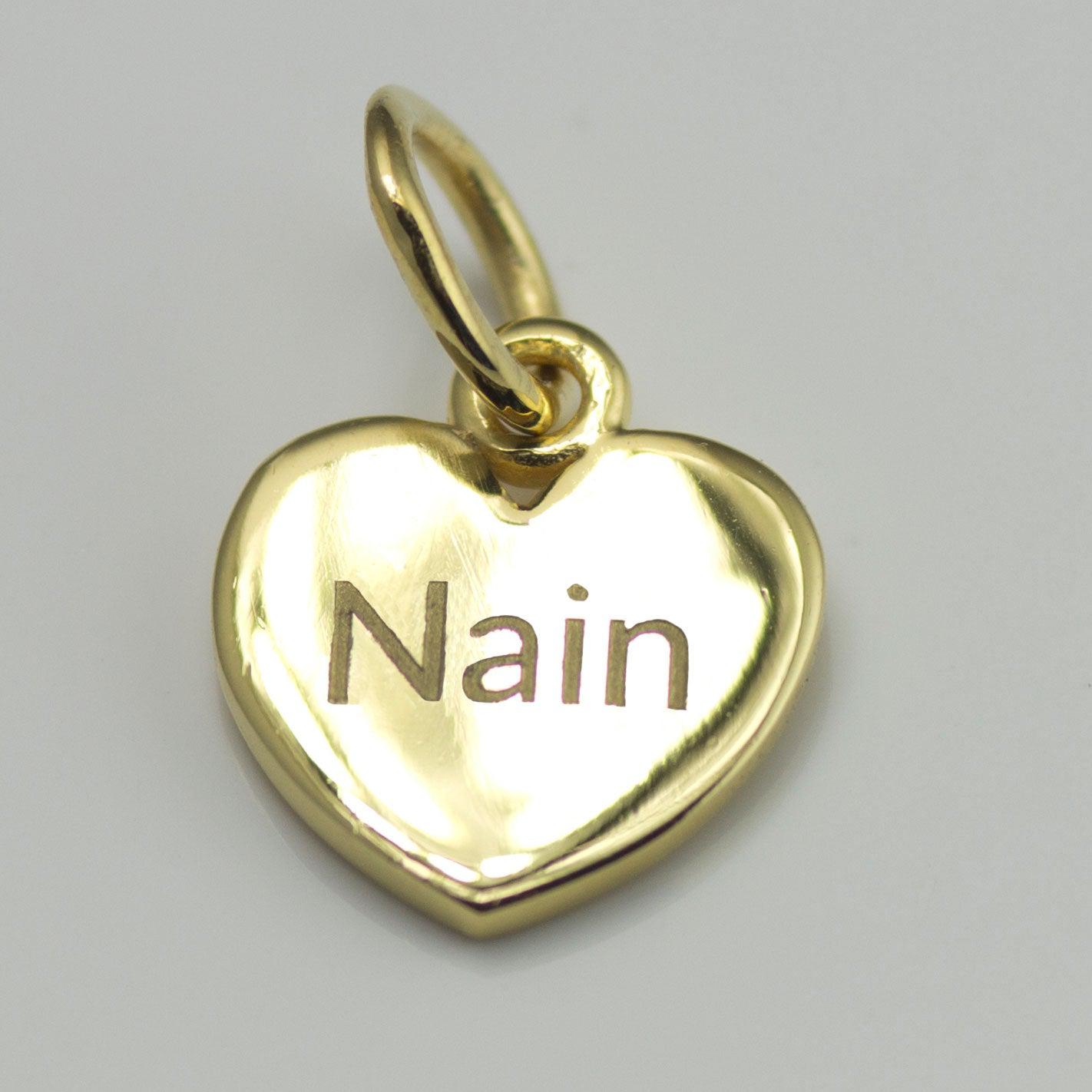Pendant / Charm - Nan - Nain - Sterling Silver or Gold Plated-The Welsh Gift Shop