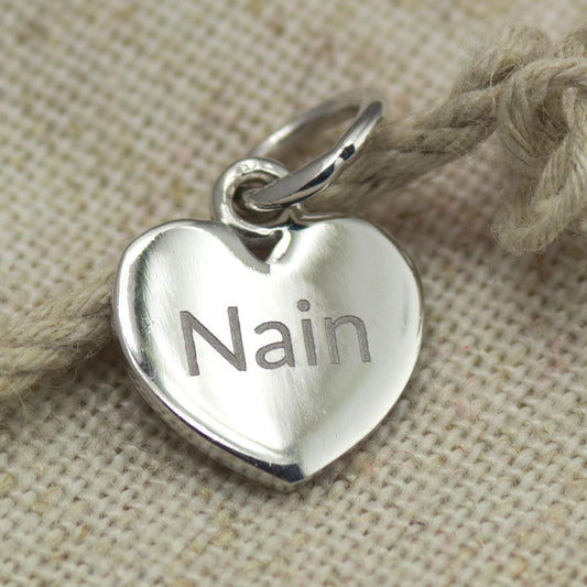 Pendant / Charm - Nan - Nain - Sterling Silver or Gold Plated-The Welsh Gift Shop