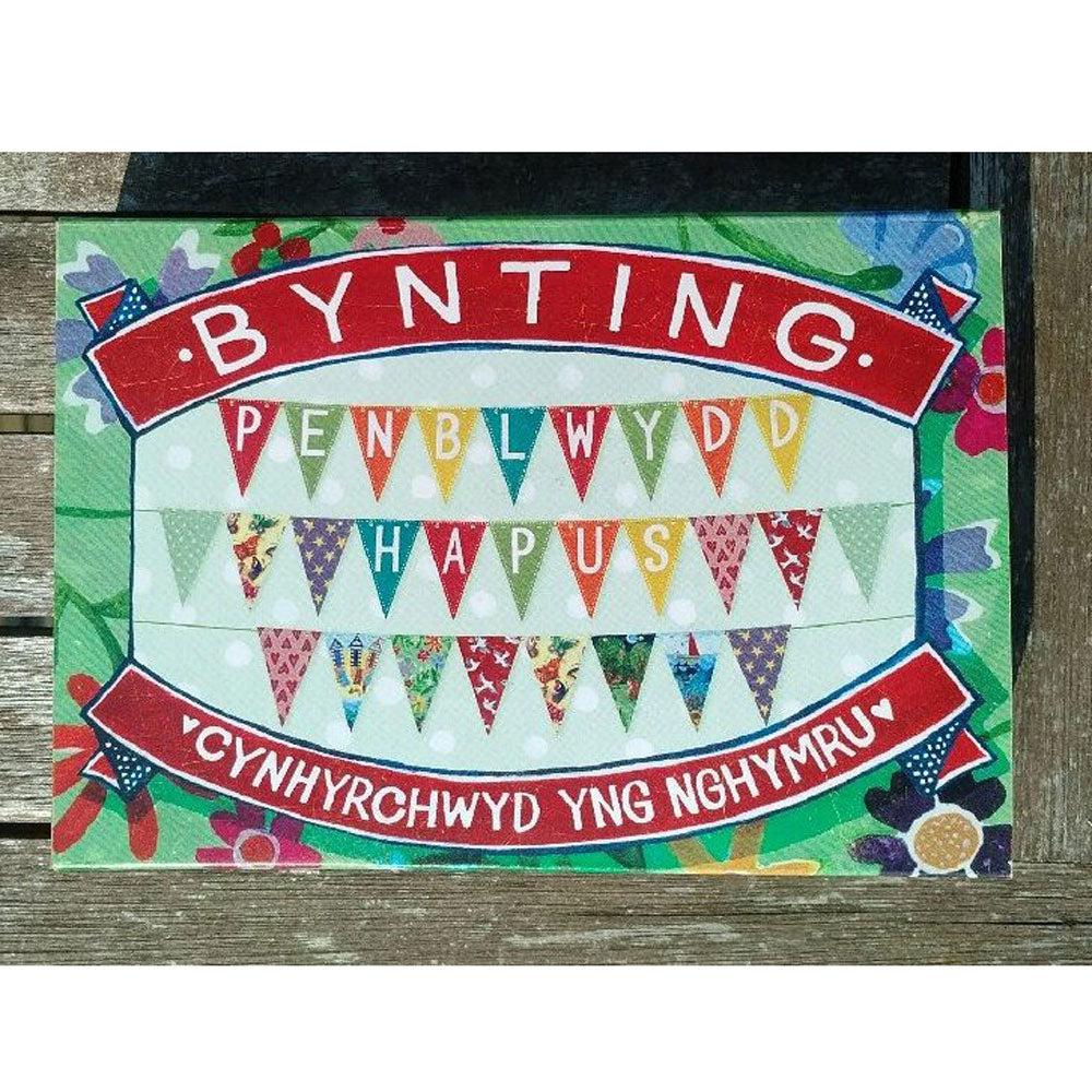 Bunting - Happy Birthday - Penblwydd Hapus
