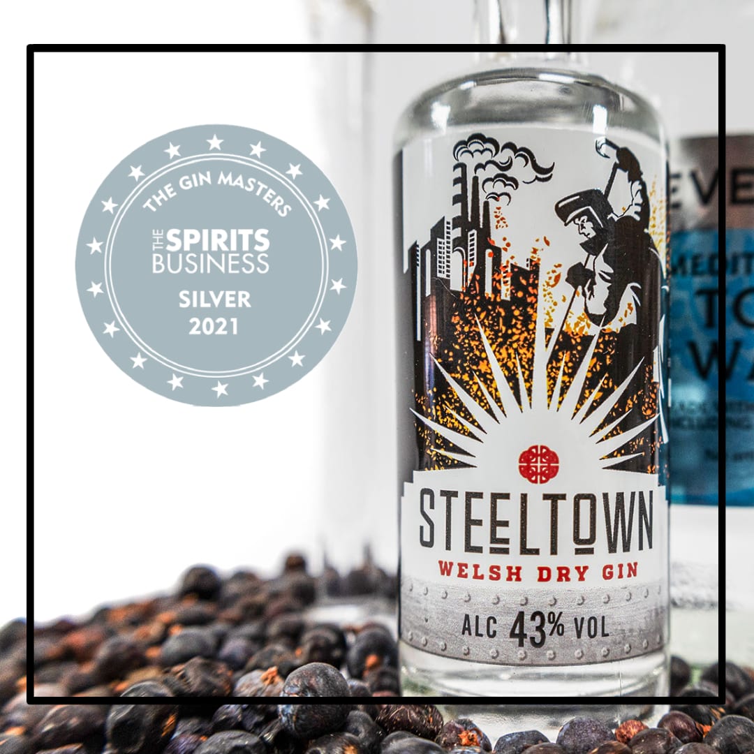 Welsh Dry Gin - Steeltown - 50cl - Spirit of Wales (UK Postage Included)