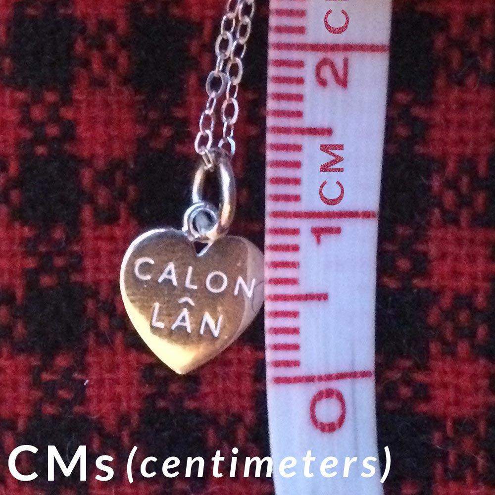 Mini Pendant / Charm - Calon Lan - Sterling Silver or Gold Plated