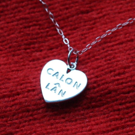 Pendant - Calon Lan - Large - Sterling Silver or Gold Plated