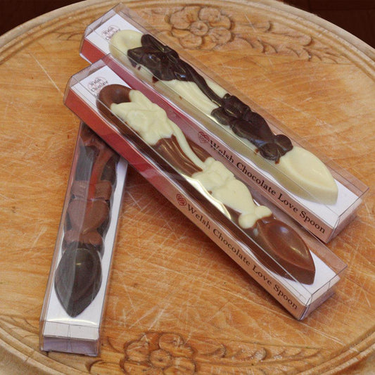 Chocolate Love Spoon - Handmade in Wales