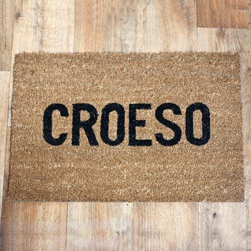Door Mat - Welsh Language - Croeso - Welcome
