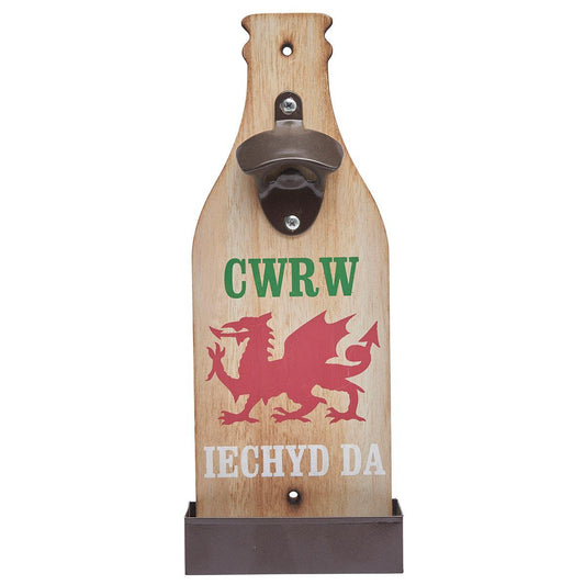 Bottle Opener - Cwrw /Beer - Welsh Cheers / Iechyd Da