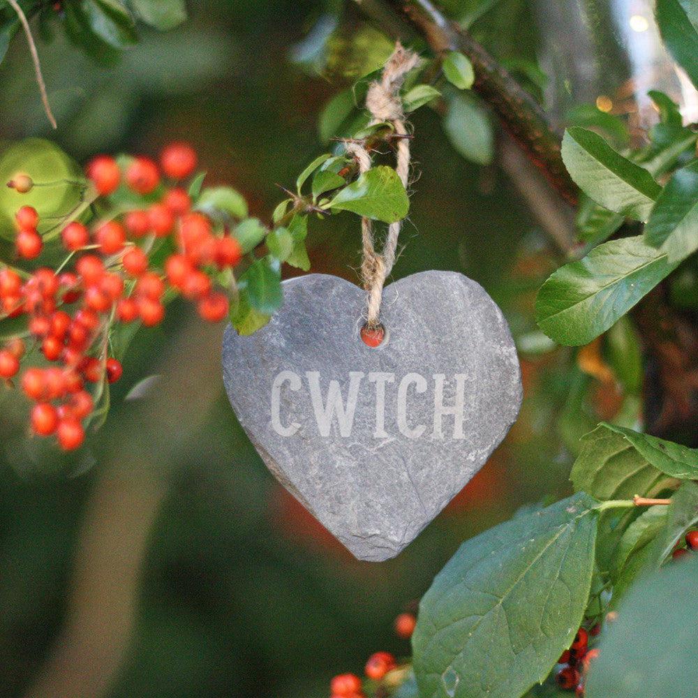 Slate Heart - Hand Made in Wales - Cwtch